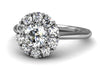 Diamond Cluster Ring Victorian Art Deco Platinum 