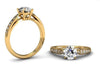 Chloe Classic Style Pave Engagement Ring - Bostonian Jewelers