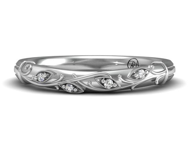 white lily diamonds Bostonian Lily Band-Designer wedding band Jewelry made in USA-shop now –  Bostonian Jewelers