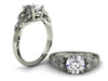 Vintage Inspired Engagement Ring Marquis Engagement Boston Jeweler