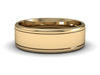 14k Yellow Gold | Comfort Fit | 7 mm | Satin Center, Polished Rims