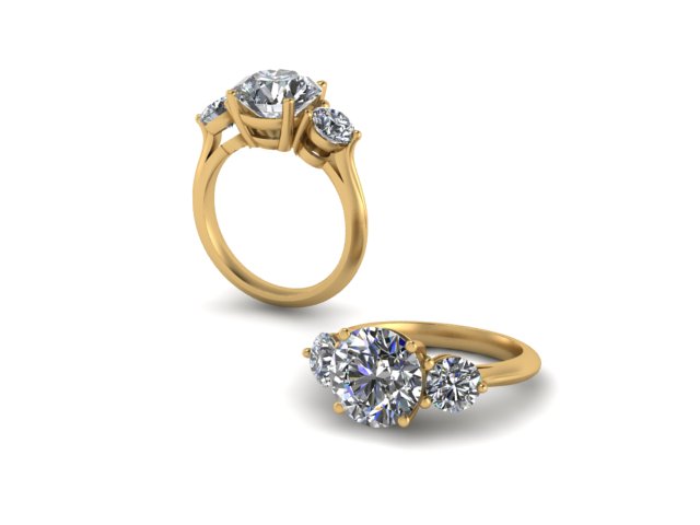 The Bostonian Three Stone Ring