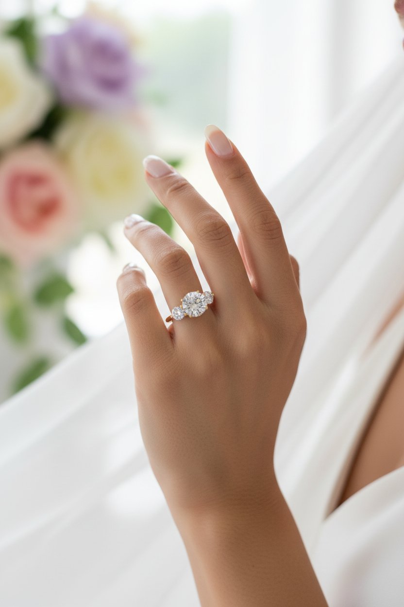 The Bostonian Three Stone Ring