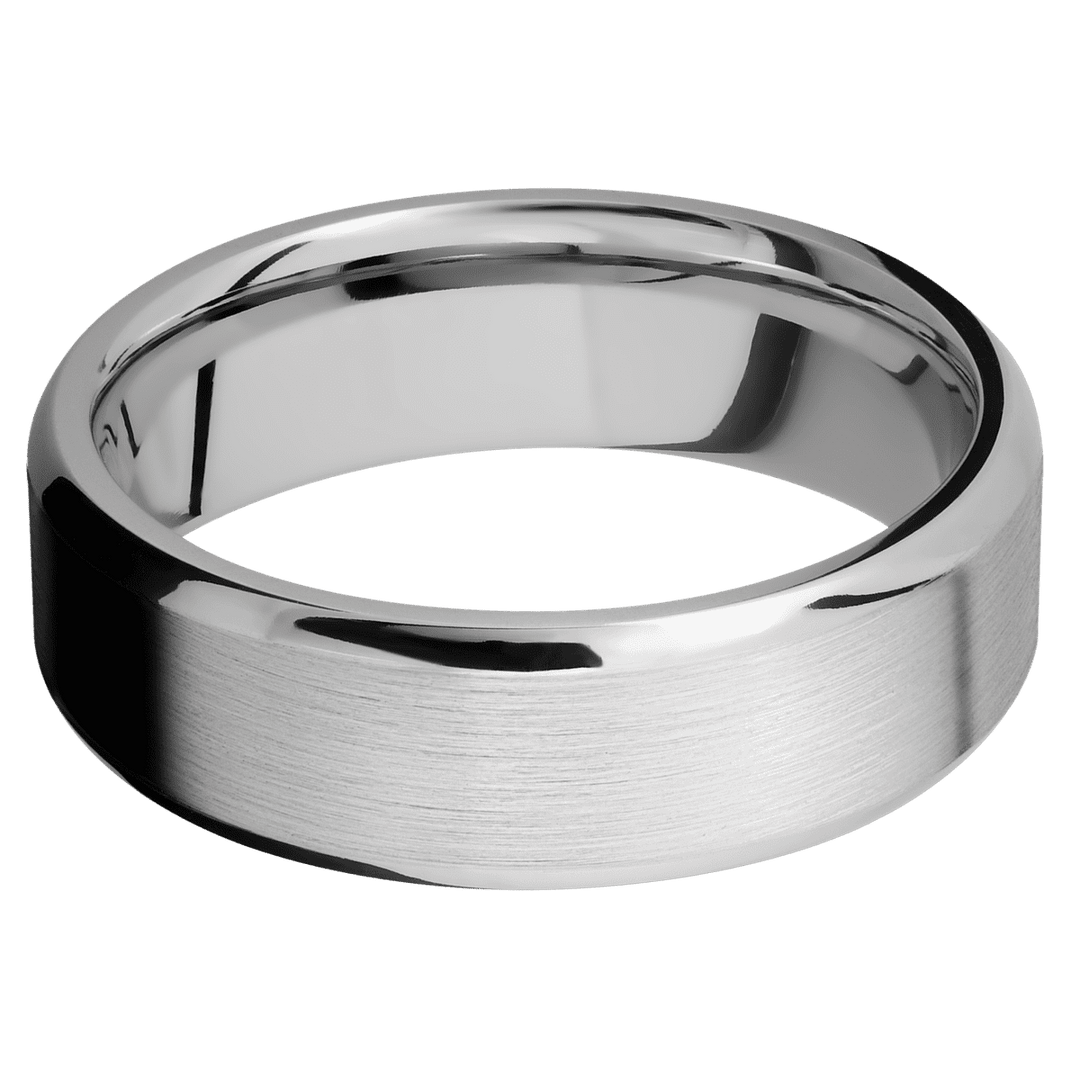 14K White Gold + Satin , Polish Finish