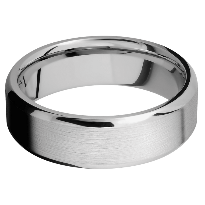 14K White Gold + Satin , Polish Finish