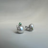 Sterling Silver Pearl and Peridot Earrings