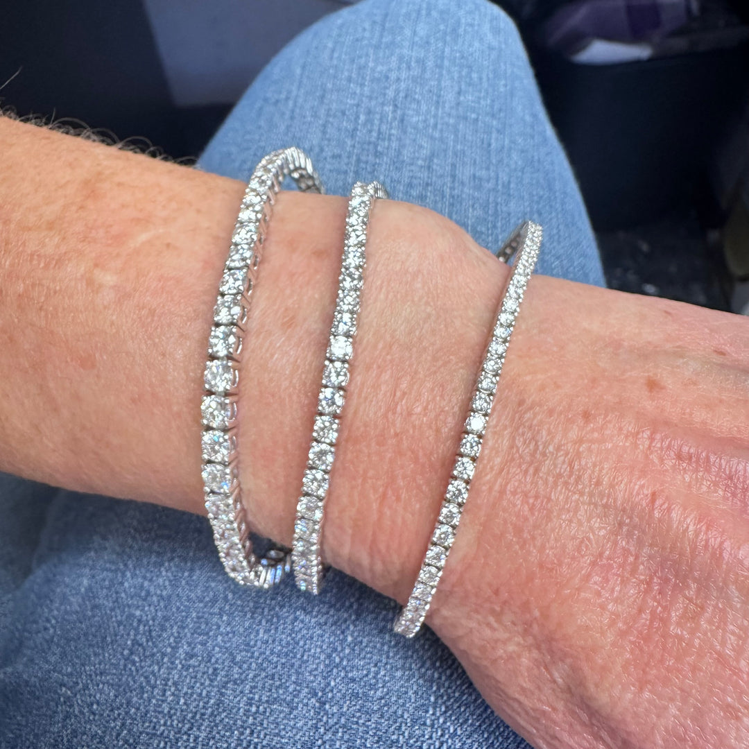 Diamond Tennis Bracelet - Lab Grown - 14k White Gold
