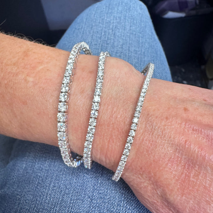 Diamond Tennis Bracelet - Lab Grown - 14k White Gold