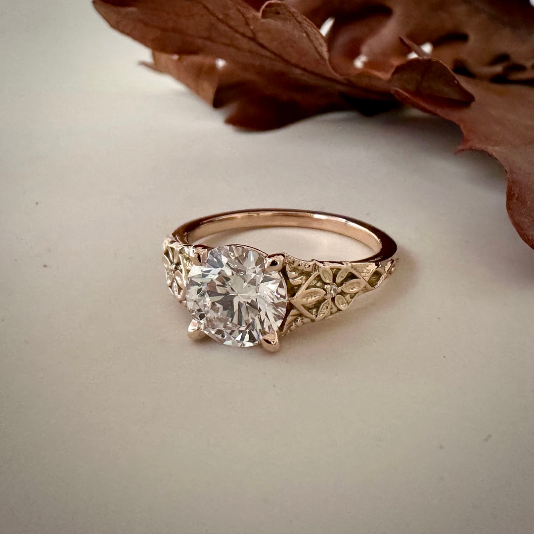 Arwen - Middle Earth Inspired - 14k Peach Gold - Round