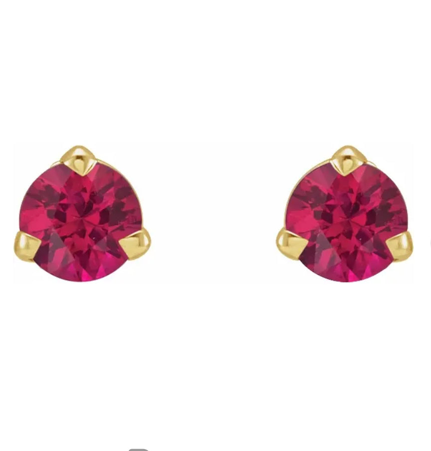 Ruby Stud Earrings