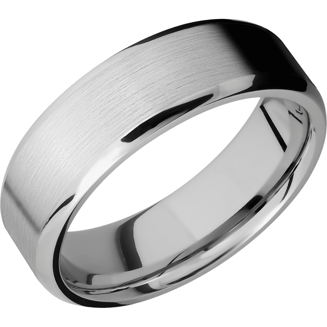 14K White Gold + Satin , Polish Finish