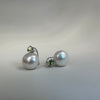 Sterling Silver Pearl and Peridot Earrings