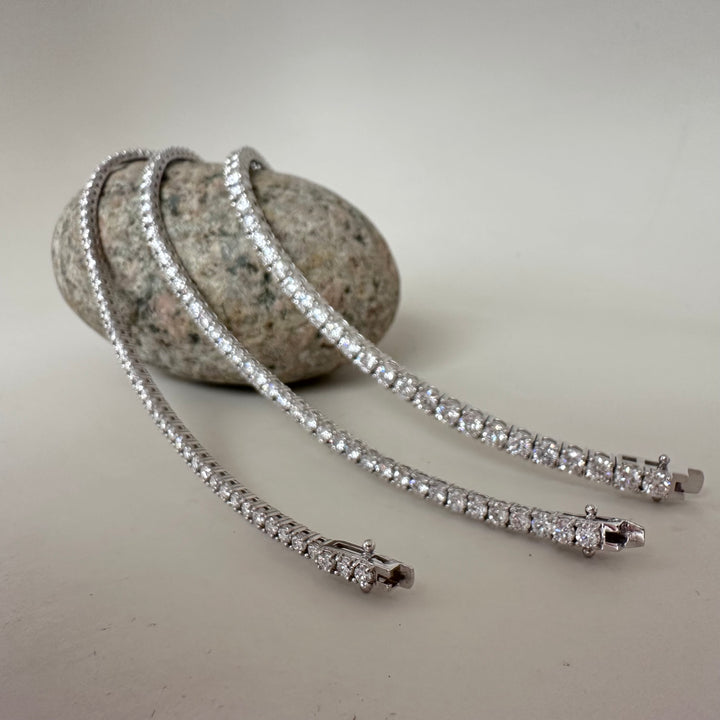 Diamond Tennis Bracelet - Lab Grown - 14k White Gold
