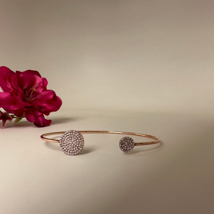 Venus Pave Cuff Bracelet - Rose Gold