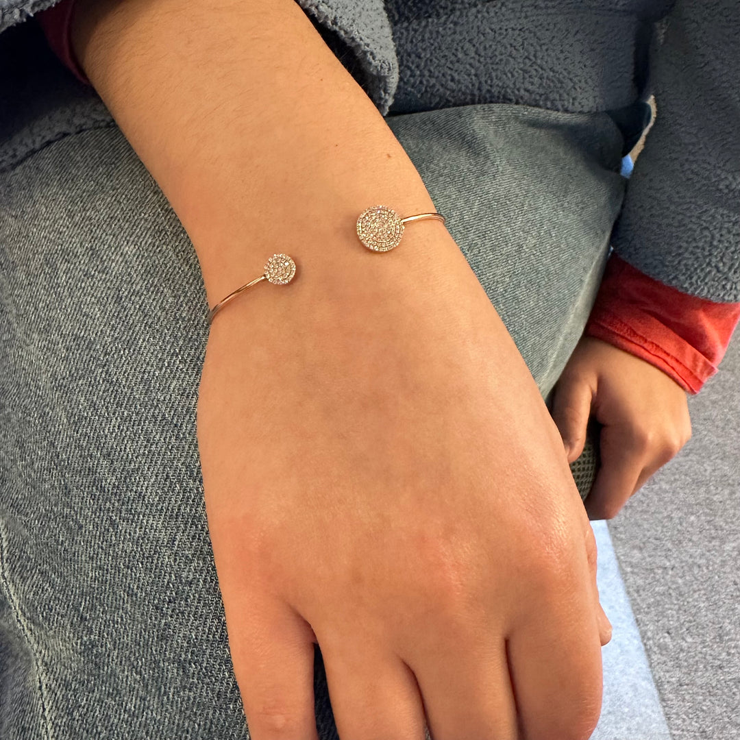 Venus Pave Cuff Bracelet - Rose Gold