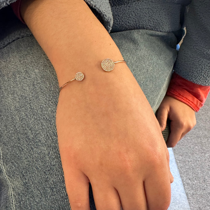 Venus Pave Cuff Bracelet - Rose Gold
