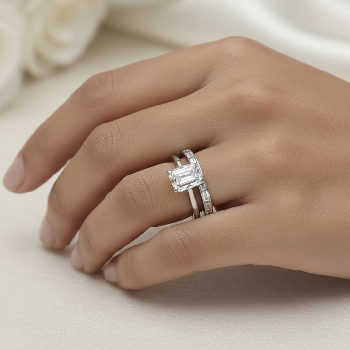 Baguette Channel Eternity Band