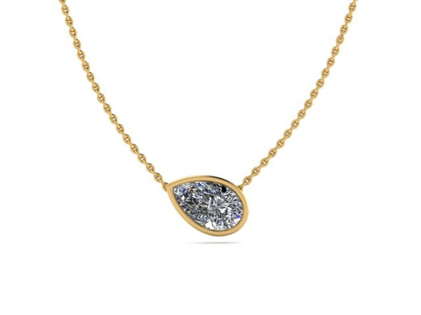 Radiance Solitaire Pear Lab-Grown Diamond Necklace