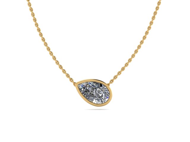 Radiance Solitaire Pear Lab-Grown Diamond Necklace