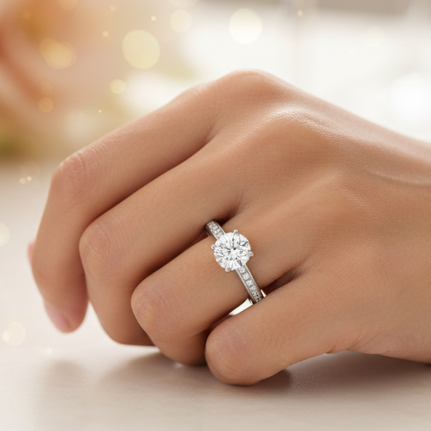 Bostonian Brighton - Classic Lab-Diamond Engagement Ring