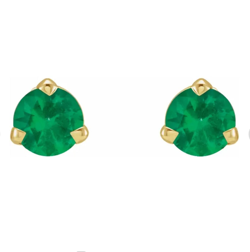 Emerald Stud Earrings