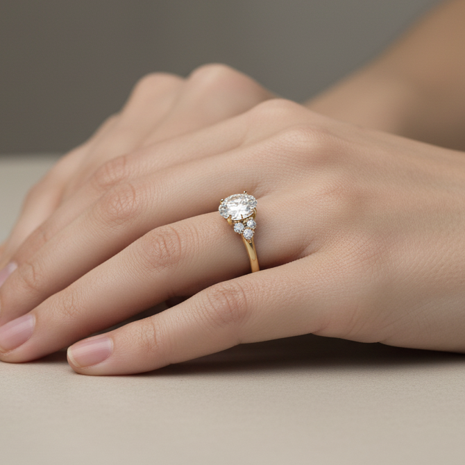 Bostonian Delana Engagement Ring for Oval