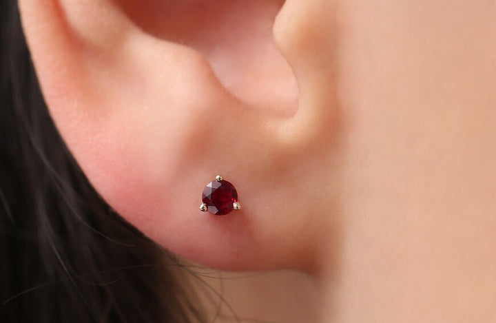 Ruby Stud Earrings
