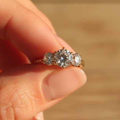The Vintage - Bostonian Three Stone Ring