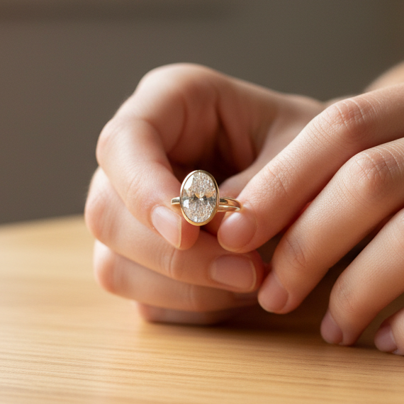 Bostonian Modern Solitaire Engagement Ring