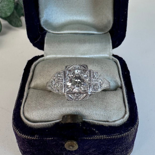 Art Deco Diamond Engagement Ring