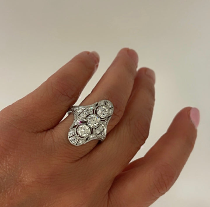 Antique Art Deco Cocktail Ring