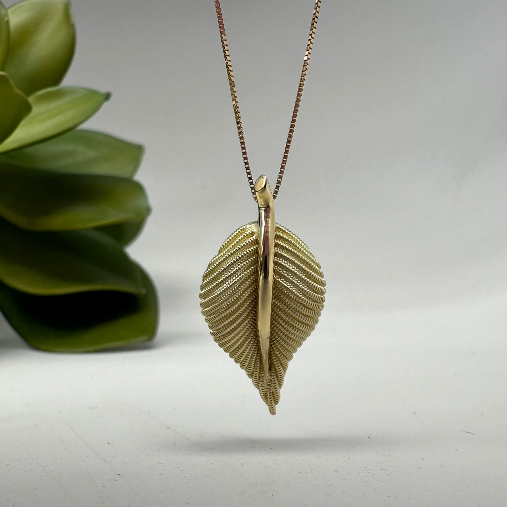 Vintage Handmade Leaf Pendant