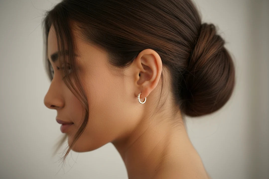 Hayden Classic Diamond Hoop Earring