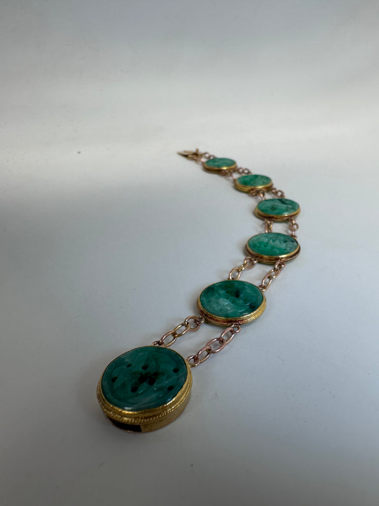 Vintage 18k Jadeite Bracelet