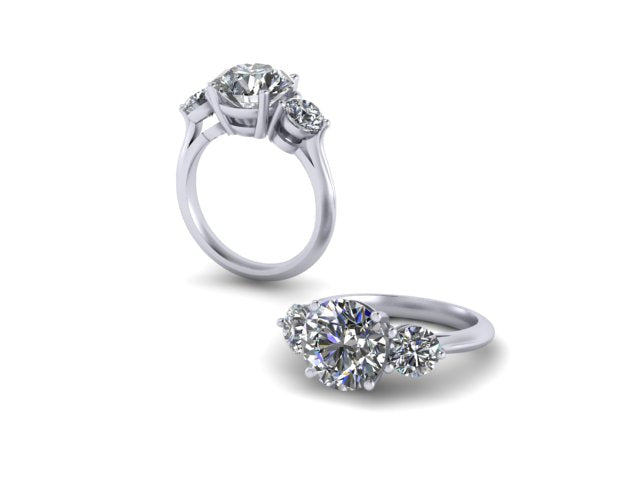 The Bostonian Three Stone Ring