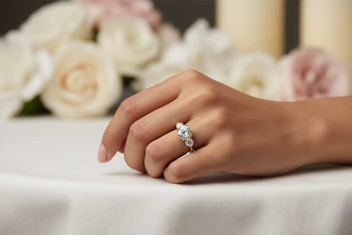 The Bostonian Three Stone Ring