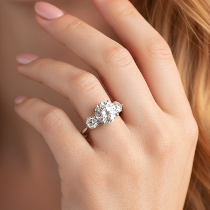 The Bostonian Three Stone Ring