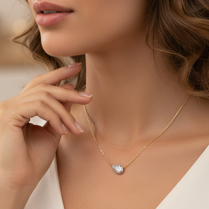 Radiance Solitaire - Lab-Grown Diamond -Pear Shape