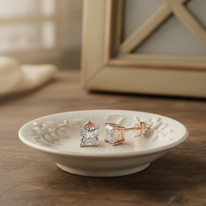Radiance Princess Cut Lab-Grown Earrings
