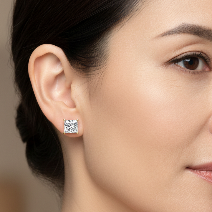 Radiance Princess Cut Lab-Grown Earrings
