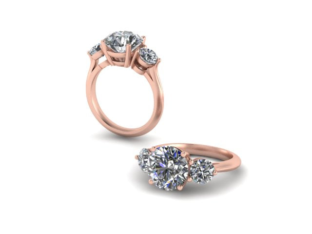 The Bostonian Three Stone Ring