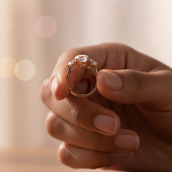 The Bostonian Three Stone Ring