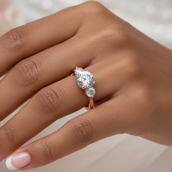 The Bostonian Three Stone Ring