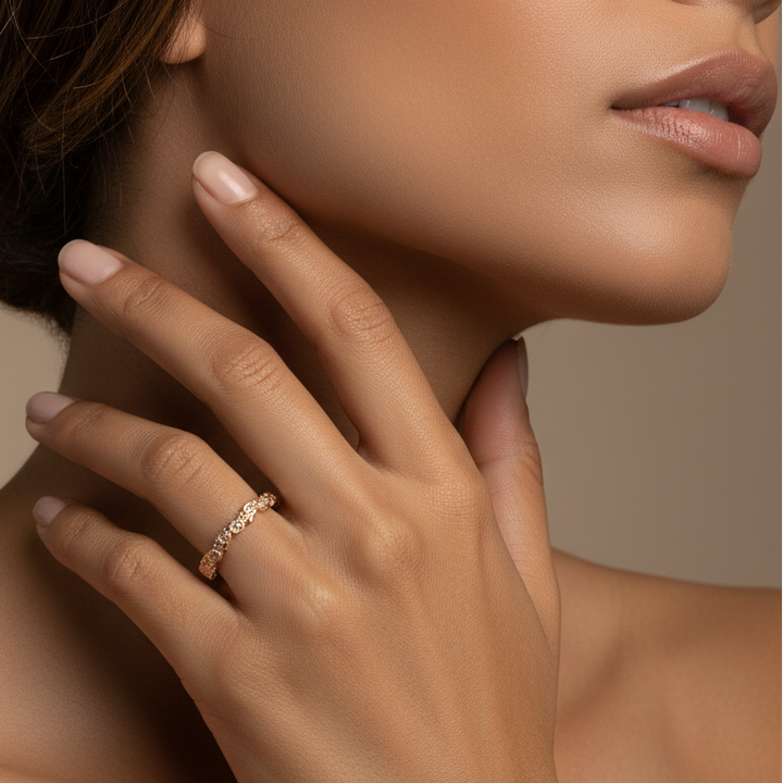 Blossom Floral Eternity Wedding Band