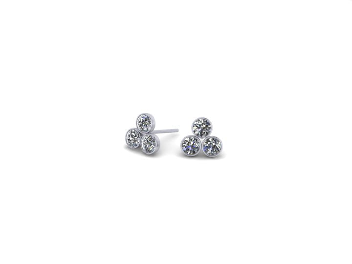 The Bostonian Trinity Cluster Earrings