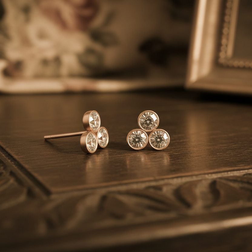 The Bostonian Trinity Cluster Earrings