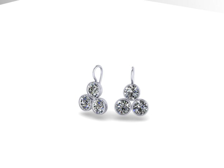 The Bostonian Trinity Cluster Earrings