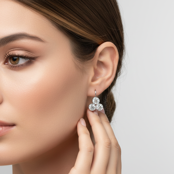 The Bostonian Trinity Cluster Earrings