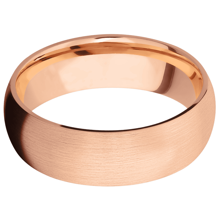 18K Rose Gold + Satin Finish