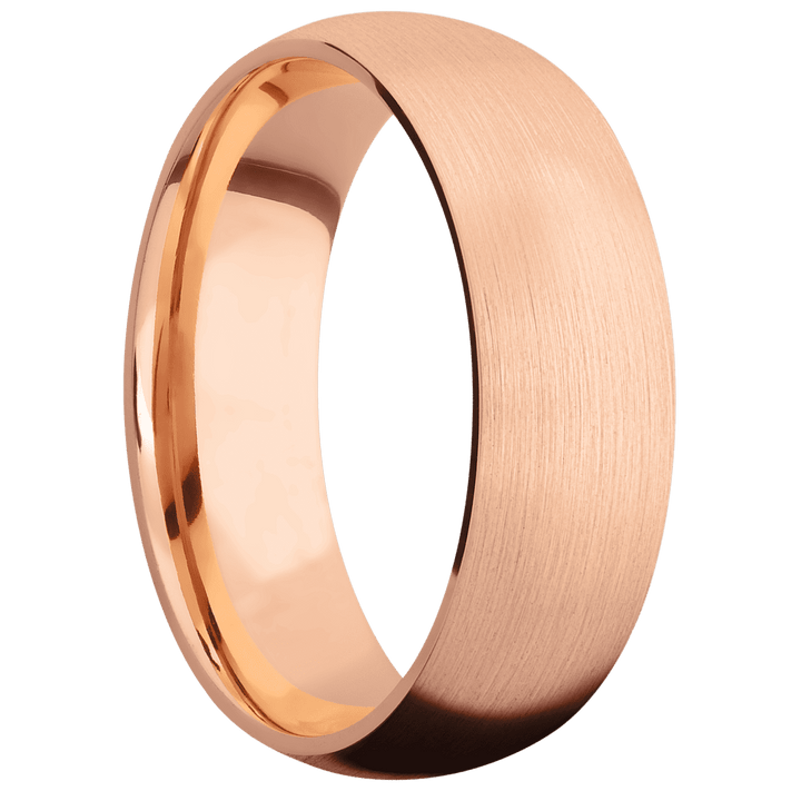 18K Rose Gold + Satin Finish